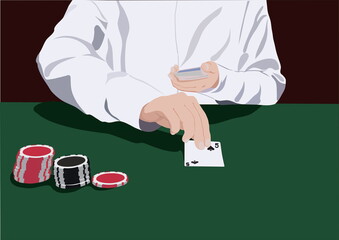 poker cards dealClassic design playing cards for poker, gambling