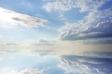 clouds and reflections in the sky