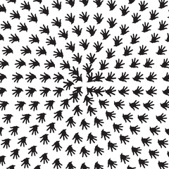 black hands seamless pattern abstract