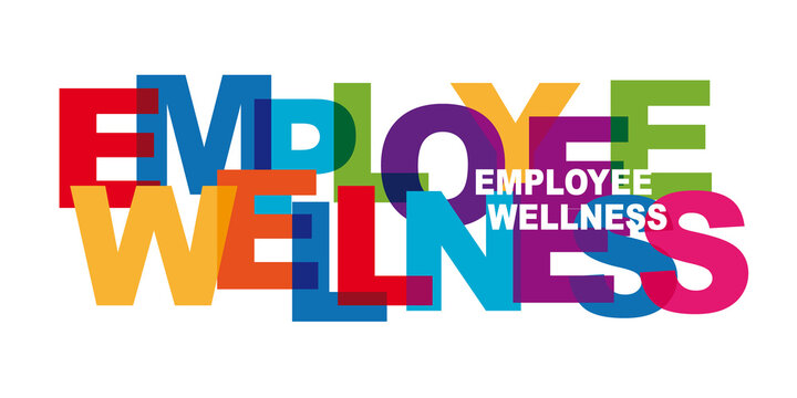 Employee Wellness program colorful letters concept