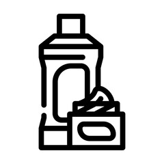 Obraz premium chemical liquid for car polishing line icon vector. chemical liquid for car polishing sign. isolated contour symbol black illustration