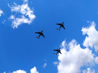planes in the sky
