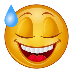 Gradient style emoji laugh.