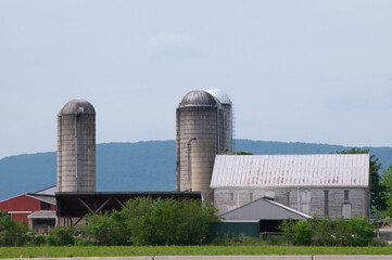 Grain storage silos farm metal steel industry nature © Victor
