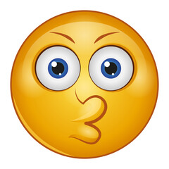 Gradient style emoji kiss.