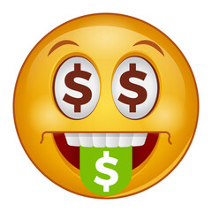 Gradient style emoji dollar.