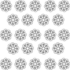 seamless flower pattern abstract vector design