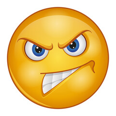 Gradient style emoji angry.