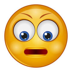 Gradient style emoji down eyes.