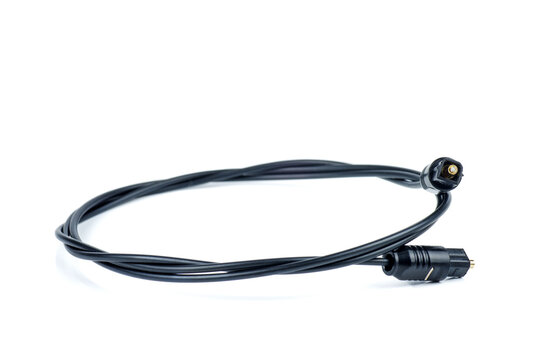 Spdif digital optical audio coaxial cable isolated on a white background