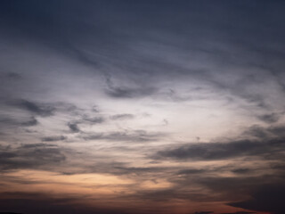 Fototapeta na wymiar Melancholic dark dusk atmosphere sunset marks the end of another day
