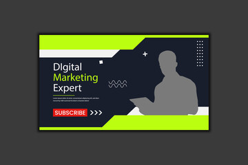 Digital Marketing Youtube Thumbnail Template Design 