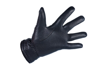 Open palm in leather glove