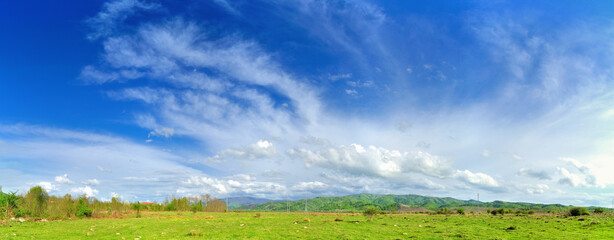 Spring landscape in the countryside in Romania