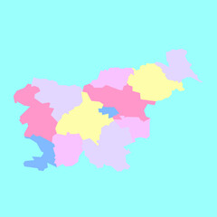 Vector map of Slovenia to study