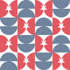 Seamless repeating pattern with stars and stripes for national USA holiday Independence day of July 4th. Traditional muted colors of the american flag. Simple texture for memorial day in United States