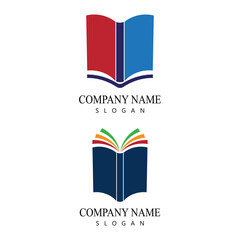 Book reading logo and symbols template icons app