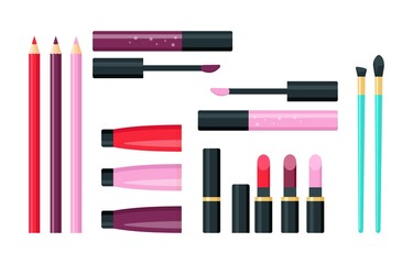 Make up lipstick cosmetic set