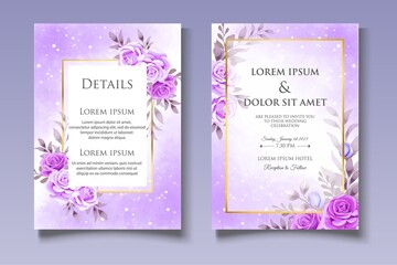 Hand Drawing Botanical Wedding Card Set