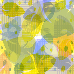 Leaf Abstract yellow background modern design
