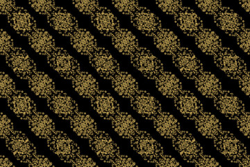 Seamless pattern with interesting doodles on colorfil background. Pano. Raster illustration.