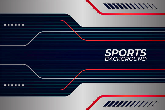 Modern Elegant Sports White and Blue with Red and Strip Background