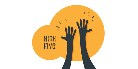 High five icon simple illustration