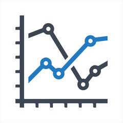 Finance report icon, vector and glyph