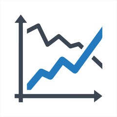 Graphical analysis icon, vector and glyph