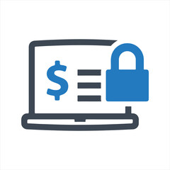 Safe payment icon, vector and glyph