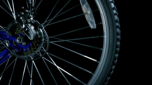 Bike Wheel Spinning Moving Shot