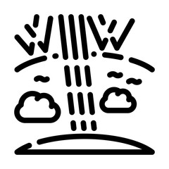 ozone holes disaster line icon vector. ozone holes disaster sign. isolated contour symbol black illustration