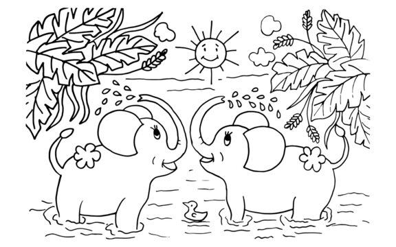 animal coloring page.element coloring page,