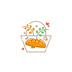 Bakery and pastry, home baking logo or label