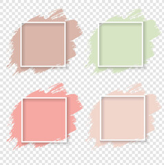 Pastel Blot With Frame And Transparent Background With Gradient Mesh, Vector Illustration