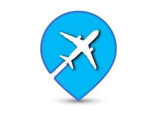 Airport Location Icon, Symbol.Vector