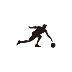 Fototapeta na wymiar silhouette of man catching the ball on basket ball game - illustrations of basket ball player catching the ball cartoon silhouette isolated on white