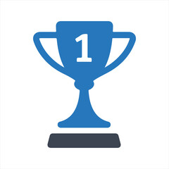 Award icon. Winning trophy icon, vector and glyph
