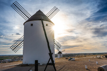 Molino de viento en la Mancha. Ruta de don Quijote de la Mancha