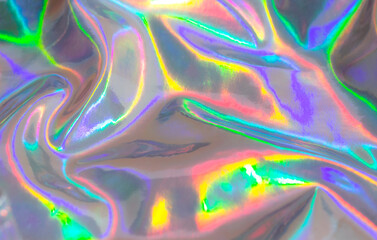 Rainbow background. Holographic abstract colors background - 435883768