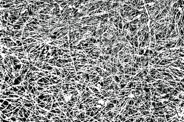 The grunge texture of the uneven rough surface of old intertwined grass. Abstract natural background of old grass.Vector illustration. Overlay Template.