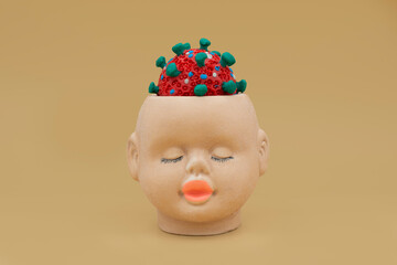 abstract concept of coronavirus in society