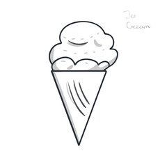 ice cream cone vector illustration