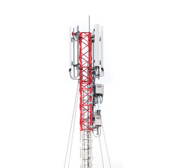 signal antenna for internet broadcast isolated on white background. 5G concept