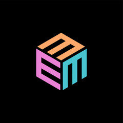 Hexagon logo with the letters MEM design