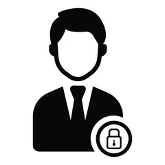 user profile lock icon design