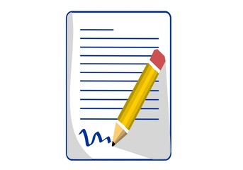 Written communication icon / pen and paper