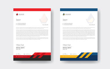 Modern Professional corporate business style letterhead. Abstract Creative Letterhead Design 
