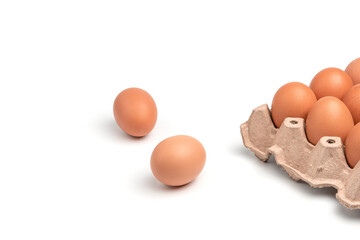 Egg, Chicken Egg isolated on white background.