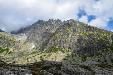 Fototapeta na wymiar Highest peak of the Carpathians, Gerlachov Peak (Gerlachovsky stit) and High Tatras mountains, Slovakia